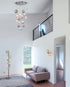 Rome Floor Lamp 8 Light With White Marble Base
